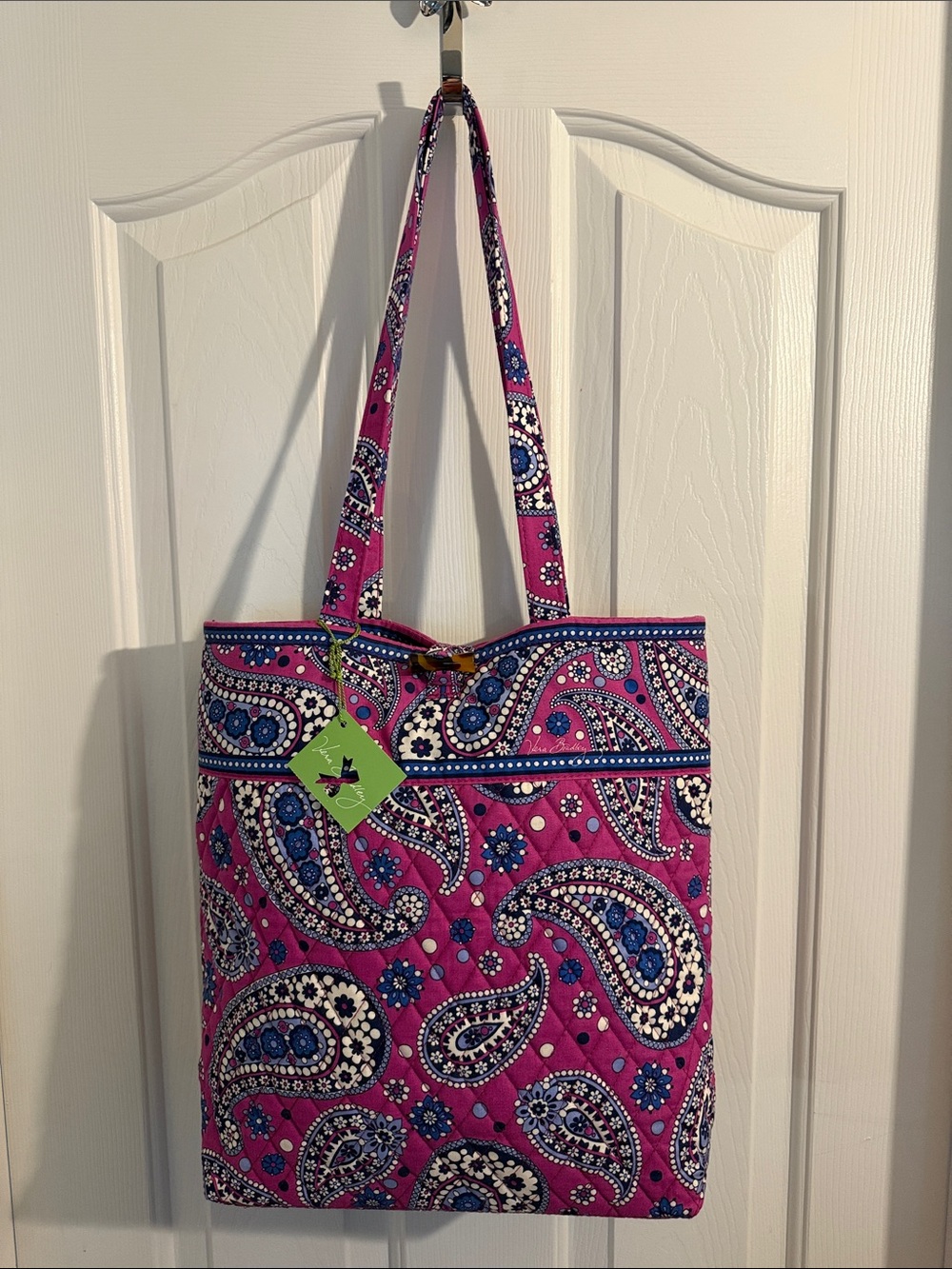 Vera Bradley Boysenberry Paisley Quilted Tote NWT